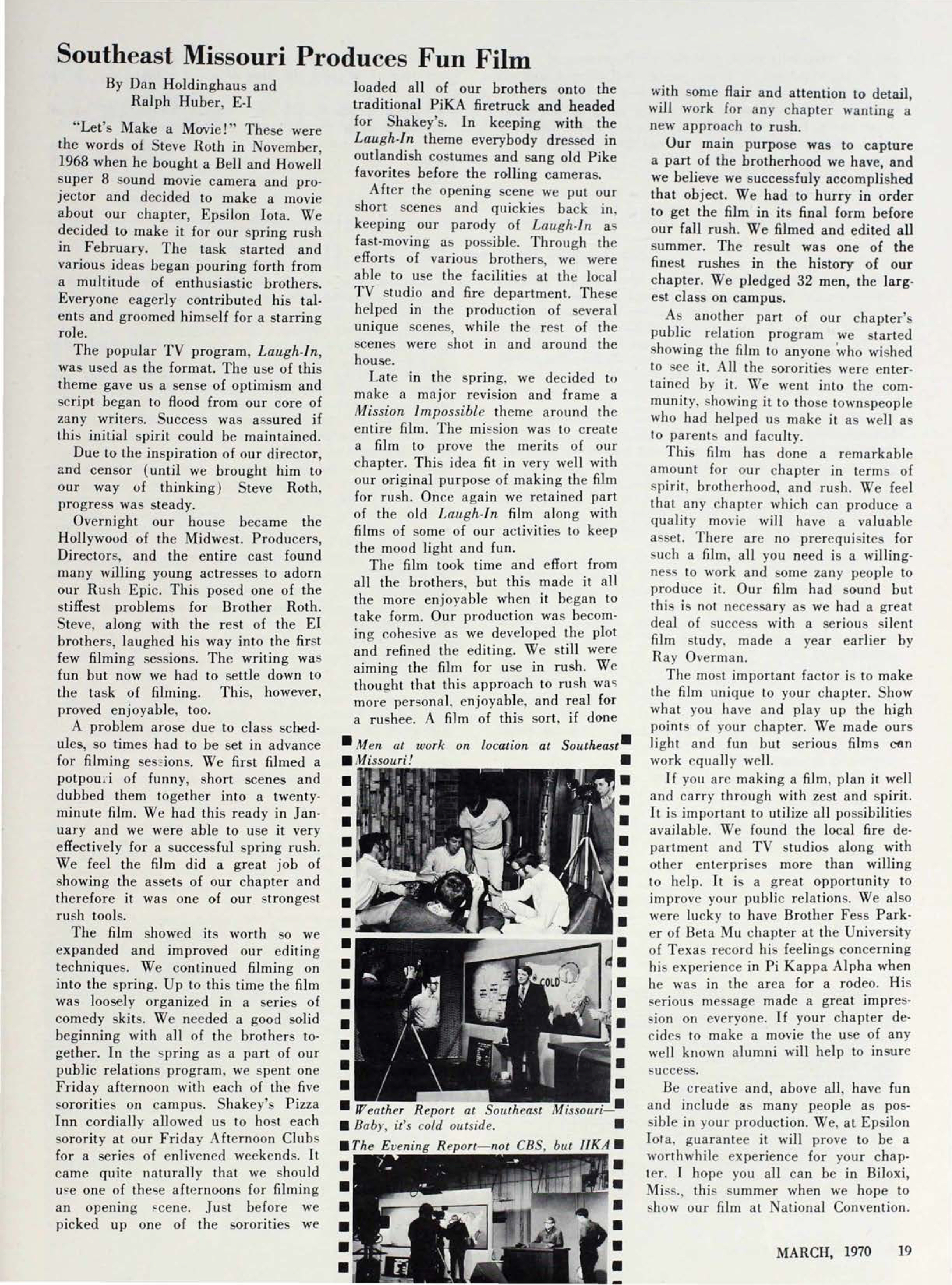 Southeast Missouri Produces Fun Film